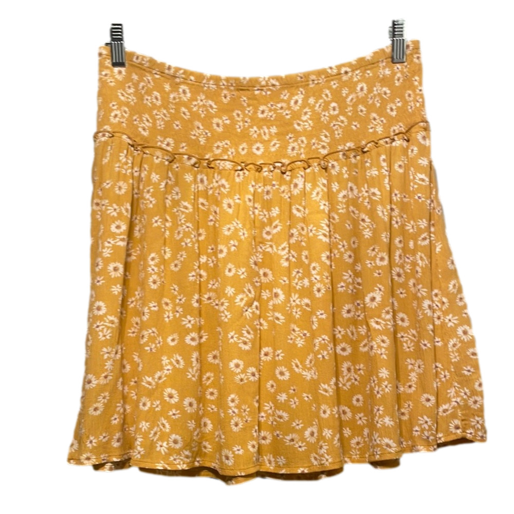 HIPPIE ROSE SIZE XL Floral Yellow Skirt - Picture 2 of 5